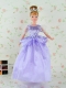 Beautiful Lilac Tulle Party Dress for Noble Barbie Doll