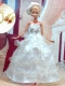 Beautiful White Wedding Dress for Noble Barbie Doll