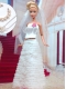 Fashion Handmade Organza Barbie White Wedding Dress For Barbie Doll