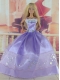 Gorgeous Lilac Gown With Sequins Made to Fit the Barbie Doll