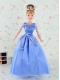 Pretty Tulle Party Dress for Blue Noble Barbie Doll