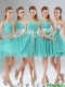 2015 A Line Ruching Lace Up Christmas Party Dress in Aqua Blue