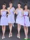 2015 Elegant Chiffon Lace Up Christmas Party Dress in Lavender
