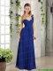 2015 Empire Ruching One Shoulder Prom Dress in Royal Blue