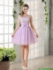 2015 Most Beautiful Chiffon A Line Prom Dress with Bowknot