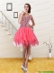 2015 New Style Watermelon Red A Line Straps Prom Dress with Sequins