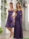 Eggplant Purple Sweetheart Column Christmas Party Dresses with Belt
