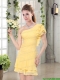 Flirting One Shoulder Cap Sleeve Sexy Prom Dresses Mini Length