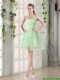 Ruching Organza A Line Straps Prom Dress with Lace Up