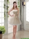 Simple Ruching Strapless Princess Junior Dress with Bowknot