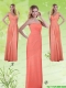 Watermelon Red Sweetheart Empire Chiffon Ruching Bridesmaid Dress for 2015