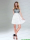 White A Line Junior Dress with Lace Covered Top