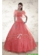 2015 Appliques Sweetheart Sweet 15 Dresses in Watermelon