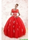 2015 Ball Gown Sweetheart Appliques Quinceanera Dresses