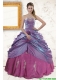 2015 Classic Purple Appliques Quinceanera Dresses with Strapless