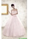 2015 Modest Light Pink Quinceanera Dresses with Appliques