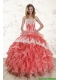 2015 Popular Watermelon Quinceanera Dresses with Strapless