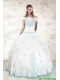 Appliques Strapless Lovely Quinceanera Dresses for 2015