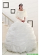 Pretty White Strapless 2015 Quinceanera Dresses with Beading