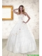 Pretty White Strapless Embroidery 2015 Sweet 16 Dresses