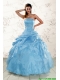 2015 Brand New Aqua Blue Quinceanera Dresses with Appliques