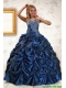 2015 Exclusive Appliques Navy Blue Quinceanera Dresses with Pick Ups