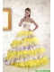 2015 Printed and Ruffles Multi Color Quinceanera Dresses