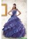 2015 Remarkable One Shoulder Hand Made Flowers and Ruffles Quinceanera Dresses