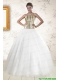 2015 The Super Hot Tulle Strapless Sequins White Quinceanera Dresses