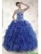 Beautiful Beading and Ruffles 2015 Quinceanera Dresses in Royal Blue