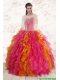 Inexpensive Beading Quinceanera Dresses in Multi Color