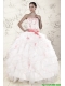 Most Popular White Quinceanera Dresses with Pink Appliques and Ruffles