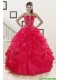 Perfect Red Sweetheart Quinceanera Dresses with Appliques