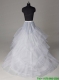 Three Layers A-line Brush Train Wedding Petticoat