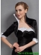 Black High Neck Satin Popular Jacket with 3/4 Sleeves