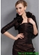 Elegant Hand Made Flowers Jacket in Brown