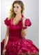 Exclusive Taffeta Pick-ups and Beading Quinceanera Jacket in Fuchsia