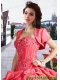Fashionable Taffeta Appliques and Beading Watermelon Red Jacket For a Quinceanera