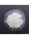 Feather and Tulle Imitation Pearls Feather Flower Hairpin for Outdoor