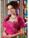 Gorgeous Short Sleeves and Open Front Quinceanera Jacket in Hot Pink