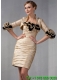 Hand Made Flowers Jacket in Champagne