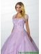 Popular Tulle Appliques and Beading Quinceanera Jacket in Lavender