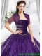 Top Selling High Quality Instock Purple Tulle Quinceanera Jacket