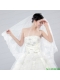 Two-Tier Tulle White Bridal Veils with Lace Edge