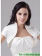 White Taffeta Short Sleeves White Jacket for Wedding Party