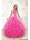 2015 Most Popular Beading and Ruffles Little Girl Pageant Dress in Pink