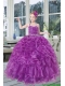 2015 Romantic Beading and Ruffles Organza Little Girl Pageant Dress with Halter