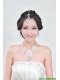 Alloy With Elegant Rhinestone Wedding Jewelry Set Including Necklace And Earrings