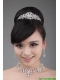 Alloy With Luxurious Rhinestone Jewelry Set Including Crown Necklace And Earrings