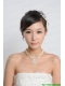 Amazing Alloy With Peals Wedding Jewelry Set Including Necklace Earrings And Headpiece